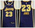 Wholesale Cheap Men's Los Angeles Lakers #23 LeBron James Purple With KB Patch NEW 2021 Nike Wish AU Stitched NBA Jersey