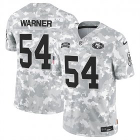 Men\'s San Francisco 49ers #54 Fred Warner 2024 F.U.S.E Arctic Camo Salute To Service Limited Stitched Football Jersey