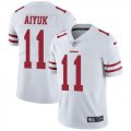 Wholesale Cheap Nike 49ers #11 Brandon Aiyuk White Men's Stitched NFL Vapor Untouchable Limited Jersey