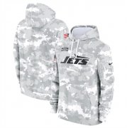 Men's New York Jets 2024 Arctic Camo Salute To Service Club Fleece Pullover Hoodie