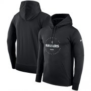 Wholesale Cheap Men's Las Vegas Raiders Nike Black Sideline Property Of Wordmark Logo Performance Pullover Hoodie