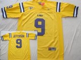 Wholesale Cheap LSU Tigers #9 Jordan Jefferson Yellow Jersey