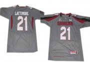 Wholesale Cheap South Carolina Gamecocks #21 Marcus Lattimore Gray Jersey