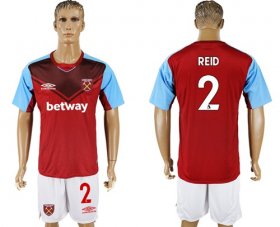 Wholesale Cheap West Ham United #2 Reid Home Soccer Club Jersey