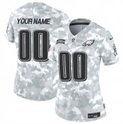 Cheap Women's Philadelphia Eagles Active Player Custom 2024 F.U.S.E Arctic Camo Salute To Service Limited Stitched Jersey(Run Small)