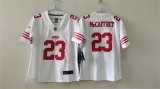 Cheap Women's San Francisco 49ers #23 Christian McCaffrey White Football Stitched Jersey(Run Small)