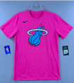 Cheap Men's Custom Miami Heat Pink T-Shirt