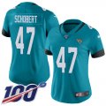 Wholesale Cheap Nike Jaguars #47 Joe Schobert Teal Green Alternate Women's Stitched NFL 100th Season Vapor Untouchable Limited Jersey