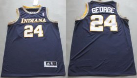 Wholesale Cheap Indiana Pacers #24 Paul George ABA Hardwood Classic Swingman Navy Blue Jersey