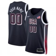 Cheap Men's USA Basketball Active Player Custom Navy 2024 Swingman Stitched Jersey