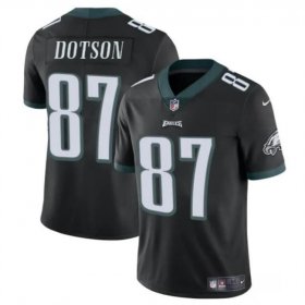 Cheap Men\'s Philadelphia Eagles #87 Jahan Dotson Black Vapor Untouchable Limited Stitched Football Jersey