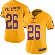 Wholesale Cheap Nike Redskins #26 Adrian Peterson Gold Women's Stitched NFL Limited Rush Jersey