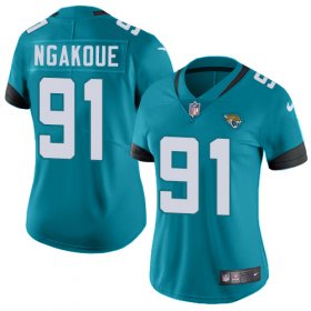 Wholesale Cheap Nike Jaguars #91 Yannick Ngakoue Teal Green Alternate Women\'s Stitched NFL Vapor Untouchable Limited Jersey