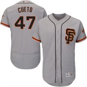 Wholesale Cheap Giants #47 Johnny Cueto Grey Flexbase Authentic Collection Road 2 Stitched MLB Jersey