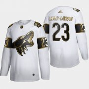 Wholesale Cheap Arizona Coyotes #23 Oliver Ekman-Larsson Men's Adidas White Golden Edition Limited Stitched NHL Jersey