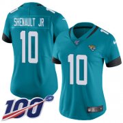 Wholesale Cheap Nike Jaguars #10 Laviska Shenault Jr. Teal Green Alternate Women's Stitched NFL 100th Season Vapor Untouchable Limited Jersey