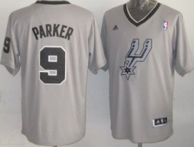 Wholesale Cheap San Antonio Spurs #9 Tony Parker Revolution 30 Swingman 2013 Christmas Day Gray Jersey