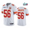 Wholesale Cheap Men's Kansas City Chiefs #56 George Karlaftis White Super Bowl LVII Patch Vapor Untouchable Limited Stitched Jersey