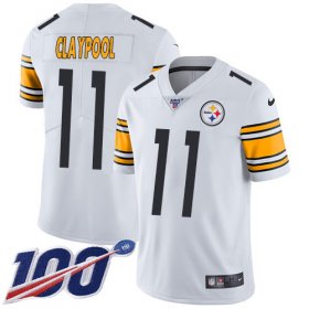 Wholesale Cheap Nike Steelers #11 Chase Claypool White Men\'s Stitched NFL 100th Season Vapor Untouchable Limited Jersey