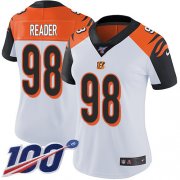 Wholesale Cheap Nike Bengals #98 D.J. Reader White Women's Stitched NFL 100th Season Vapor Untouchable Limited Jersey