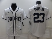 Wholesale Cheap Men's San Diego Padres 23 Fernando Tatis Jr. White Cool Base Nike Jersey