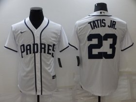 Wholesale Cheap Men\'s San Diego Padres 23 Fernando Tatis Jr. White Cool Base Nike Jersey