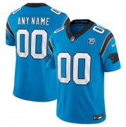 Cheap Men's Carolina Panthers Active Player Custom Blue 2024 30th Anniversary Patch F.U.S.E. Vapor Limited Stitched Football Jersey