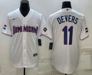 Cheap Men's Dominican Republic Baseball #11 Rafael Devers 2023 White World Baseball Classic Stitched Jerseys