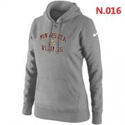 Wholesale Cheap Women's Nike Minnesota Vikings Heart & Soul Pullover Hoodie Light Grey