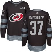 Wholesale Cheap Adidas Hurricanes #37 Andrei Svechnikov Black 1917-2017 100th Anniversary Stitched NHL Jersey