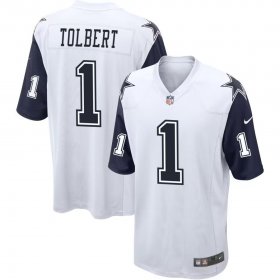 Cheap Men\'s Dallas Cowboys #1 Jalen Tolbert Color Rush Vapor Limited Jersey