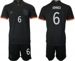 Wholesale Cheap Men 2020-2021 European Cup Germany away black 6 Adidas Soccer Jersey