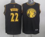 Wholesale Cheap Minnesota Timberwolves #22 Andrew Wiggins Revolution 30 Swingman 2014 Black With Gold Jersey