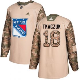 Wholesale Cheap Adidas Rangers #18 Walt Tkaczuk Camo Authentic 2017 Veterans Day Stitched NHL Jersey