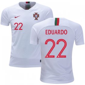 Wholesale Cheap Portugal #22 Eduardo Away Kid Soccer Country Jersey