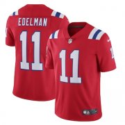 Wholesale Cheap New England Patriots #11 Julian Edelman Men's Nike Red Alternate 2020 Vapor Limited Jersey