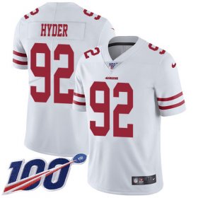 Wholesale Cheap Nike 49ers #92 Kerry Hyder White Men\'s Stitched NFL 100th Season Vapor Untouchable Limited Jersey