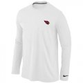 Wholesale Cheap Nike Arizona Cardinals Sideline Legend Authentic Logo Long Sleeve T-Shirt White