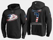 Wholesale Cheap Ducks #7 Andrew Cogliano NHL Banner Wave Usa Flag Black Hoodie