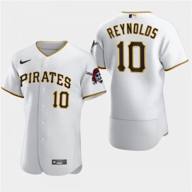 Cheap Mens Pittsburgh Pirates #10 Bryan Reynolds Nike White Home FlexBase Jersey