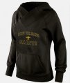 Wholesale Cheap Women's New Orleans Saints Heart & Soul Pullover Hoodie Black