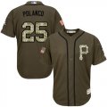 Wholesale Cheap Pirates #25 Gregory Polanco Green Salute to Service Stitched Youth MLB Jersey