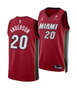 Cheap Men's Miami Heat #20 Kyle Anderson Red 2025 Statement Edition Swingman Stitched Basketball Jersey