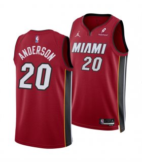 Cheap Men\'s Miami Heat #20 Kyle Anderson Red 2025 Statement Edition Swingman Stitched Basketball Jersey