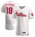 Wholesale Cheap Men's Philadelphia Phillies #18 Didi Gregorius White Flex Base Stitched Baseball Jersey