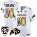 Men's Colorado Buffaloes Active Player Custom White 2023 F.U.S.E. Stitched Football Jersey