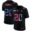 Cheap Los Angeles Rams #20 Jalen Ramsey Men's Nike Multi-Color Black 2020 NFL Crucial Catch Vapor Untouchable Limited Jersey