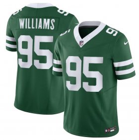 Cheap Men\'s New York Jets #95 Garrett Wilson Green 2024 F.U.S.E. Vapor Limited Football Stitched Jersey