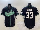 Cheap Men's Philadelphia Eagles #33 Cooper DeJean Black Cool Base Stitched Baseball Jersey