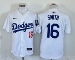 Cheap Men's Los Angeles Dodgers #16 Will Smith White 2024 Limited Stitched Baseball Jersey